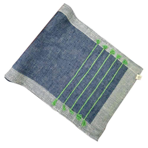 Nirvana Blue Cotton Yoga Mat - Deivee